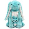 Peluche Lapin maman et bébé Les Ptipotos Aqua (25 cm) Les Déglingos Produit 4