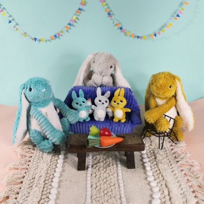 Peluche Toudou maman et bébé Les Ptipotos Aqua (25 cm)