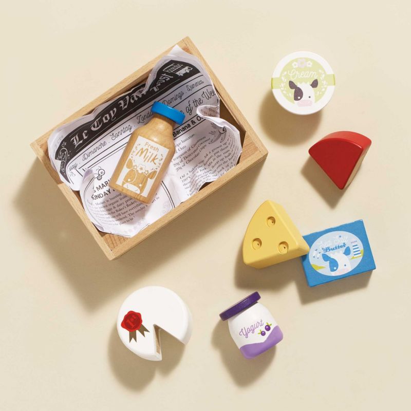 Cagette de fromages et produits laitiers en bois FSC Le Toy Van Ambiance 2