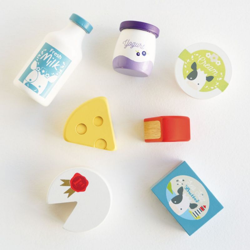 Cagette de fromages et produits laitiers en bois FSC Le Toy Van Ambiance 5