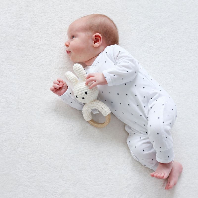 Hochet anneau de dentition Miffy blanc Just Dutch Ambiance 2