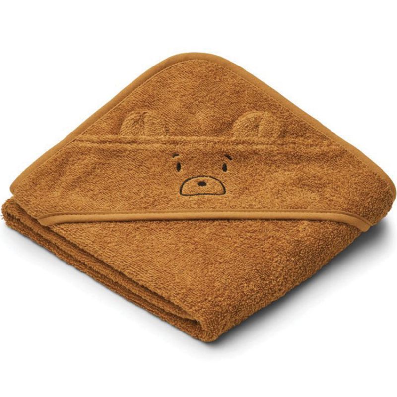 Cape de bain Albert Mr Bear golden caramel (70 x 70 cm) Liewood