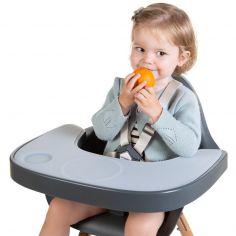 Tablette de repas amovible + protection pour chaise haute Evolu 2 ou Evolu One.80° gris anthracite