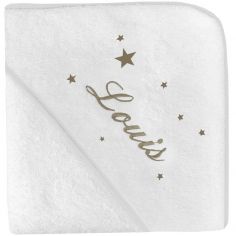 Cape de bain étoile taupe personnalisable (80 x 80 cm) - ANVIE