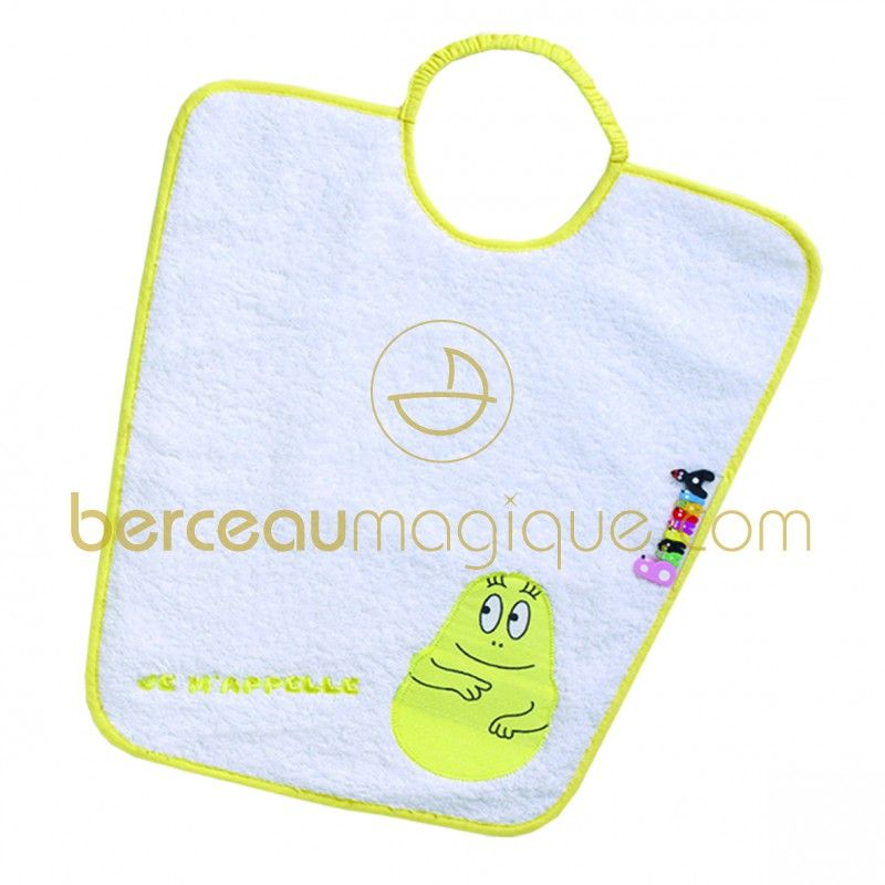 Bavoir maternelle Barbapapa jaune Babycalin
