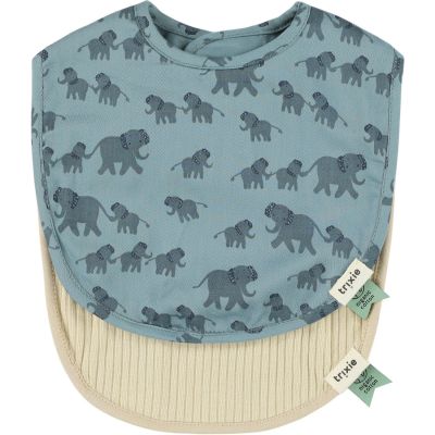 Lot de 2 bavoirs de naissance Enchanting Elephant  par Trixie