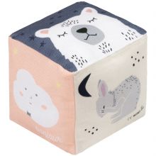 Cube en tissu Bonjour  par Mimi'lou