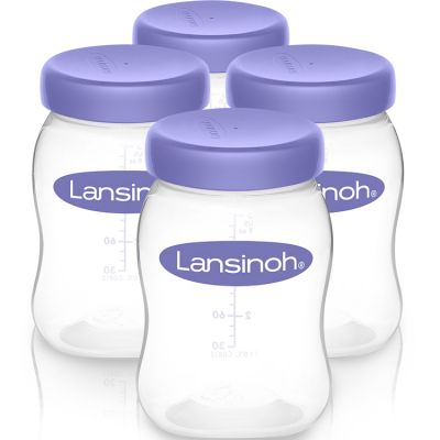 Lot de 4 pots de conservation du lait maternel Lansinoh
