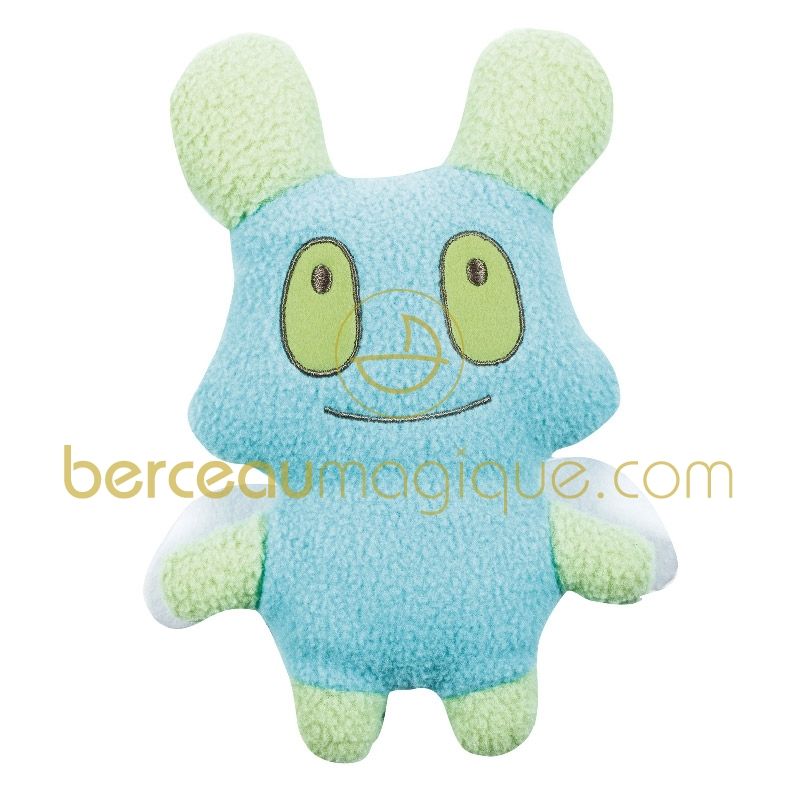 Peluche Panda en polaire turquoise - vert (24 cm) Trousselier