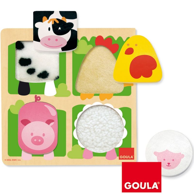 Puzzle d'encastrement à toucher Ferme Goula
