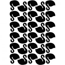 Stickers cygnes noir (29,7 x 42 cm)  par Lilipinso