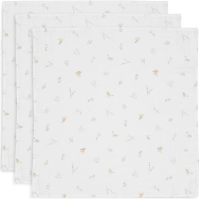 Lot de 3 langes en coton Lovely Birds (70 x 70 cm) Jollein