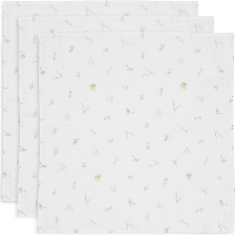 Lot de 3 langes en coton Lovely Birds (70 x 70 cm) Jollein Produit 1 grande taille