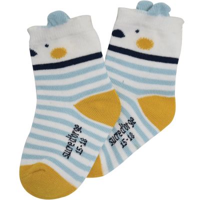 Chaussettes jaune et bleu (0-3 mois) Sucre d'orge