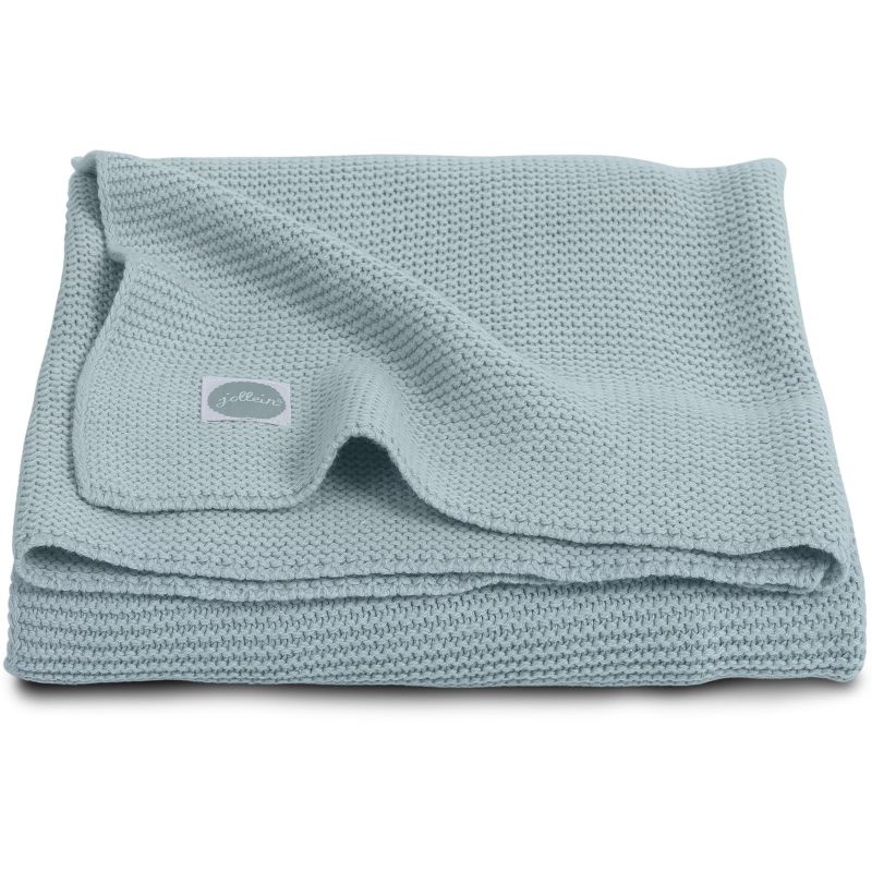 Couverture bébé en coton Basic knit gris vert (75 x 100 cm) Jollein