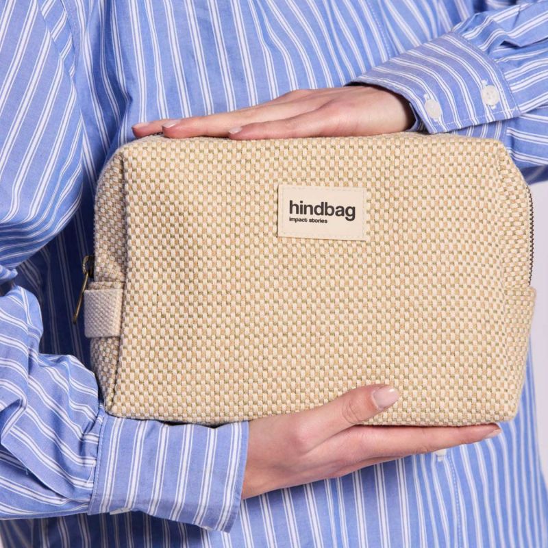 Trousse de toilette Leon Tressage Ecru Hindbag Ambiance 2