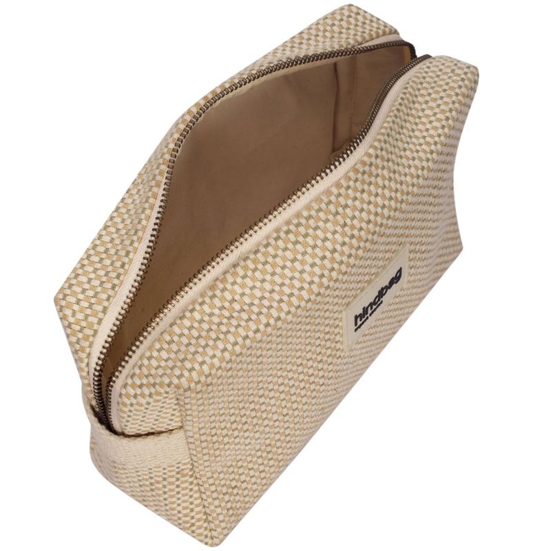 Trousse de toilette Leon Tressage Ecru Hindbag Produit ouvert 5