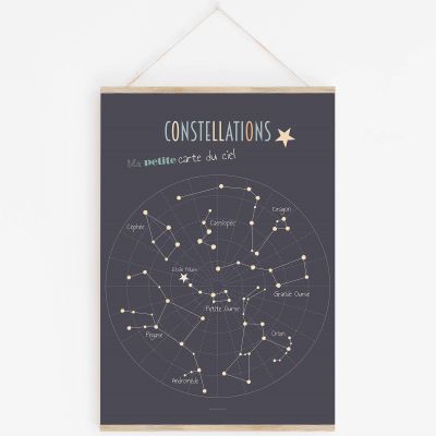 Affiche A2 Constellations avec support  par Lutin Petit Pois