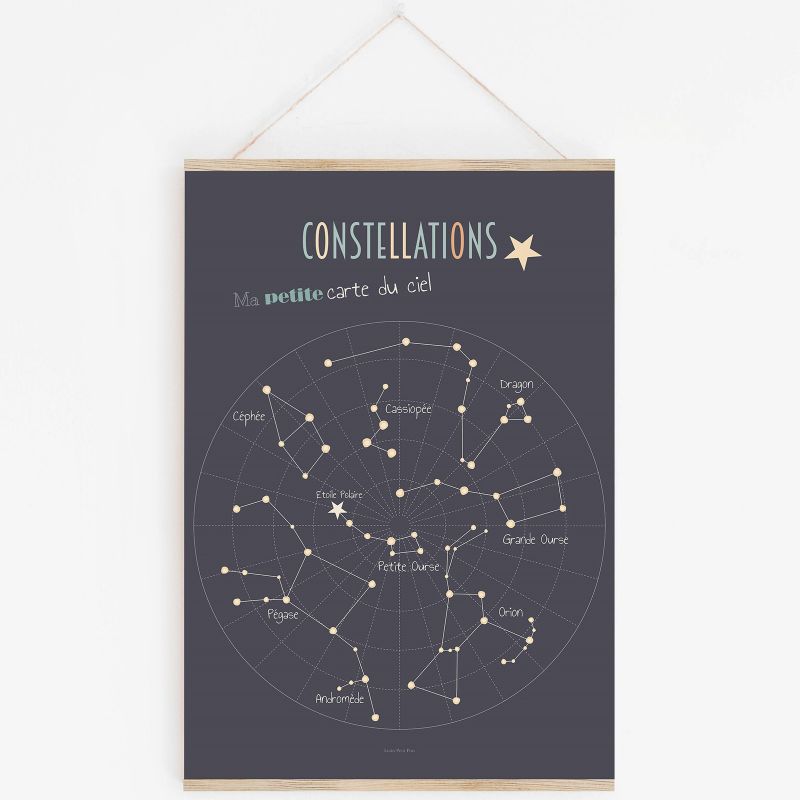 Affiche A2 Constellations avec support Lutin Petit Pois