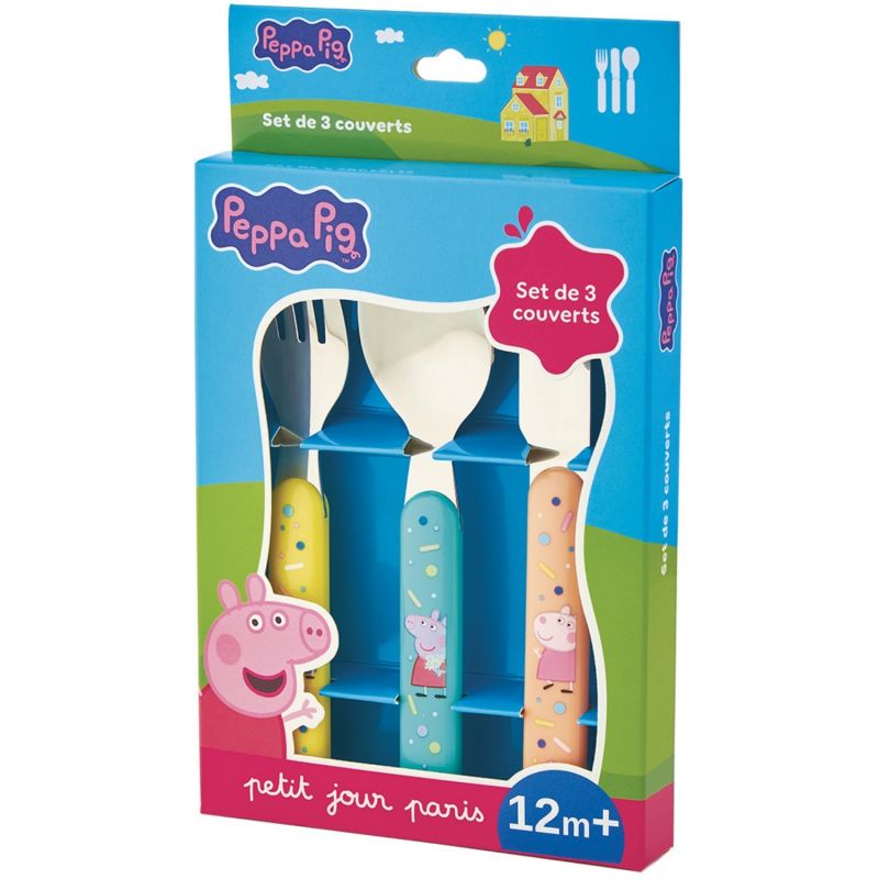 Lot de 3 couverts Peppa Pig Petit Jour Paris Packaging 2