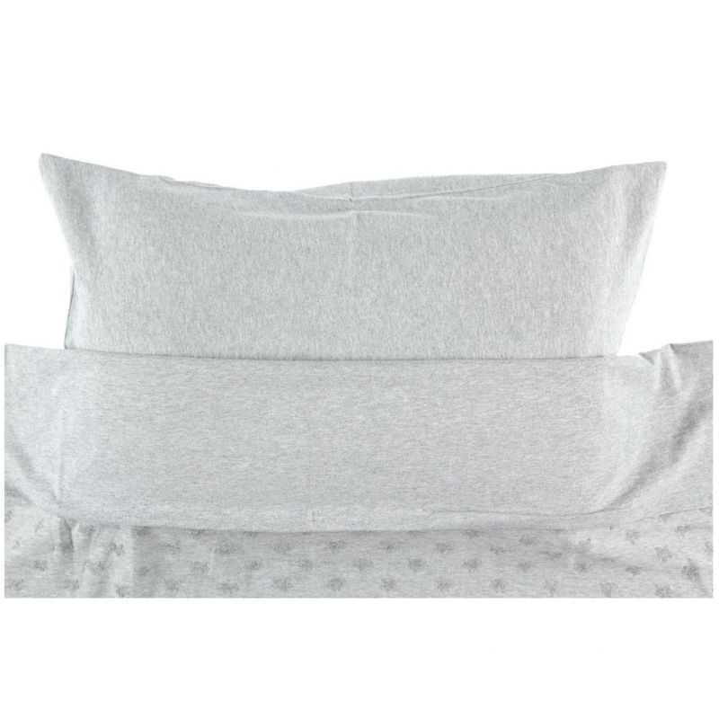 Housse de couette + taie d'oreiller gris clair Mix et Match (100 x 140 cm) Noukie's