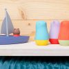 Jouet de dentition en silicone Ours sur un bateau en silicone Little L Ambiance 5