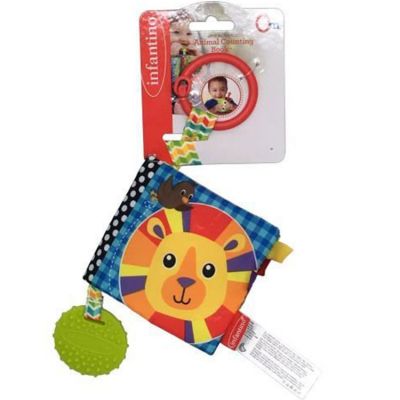 Livre bébé lion et anneau de dentition Infantino