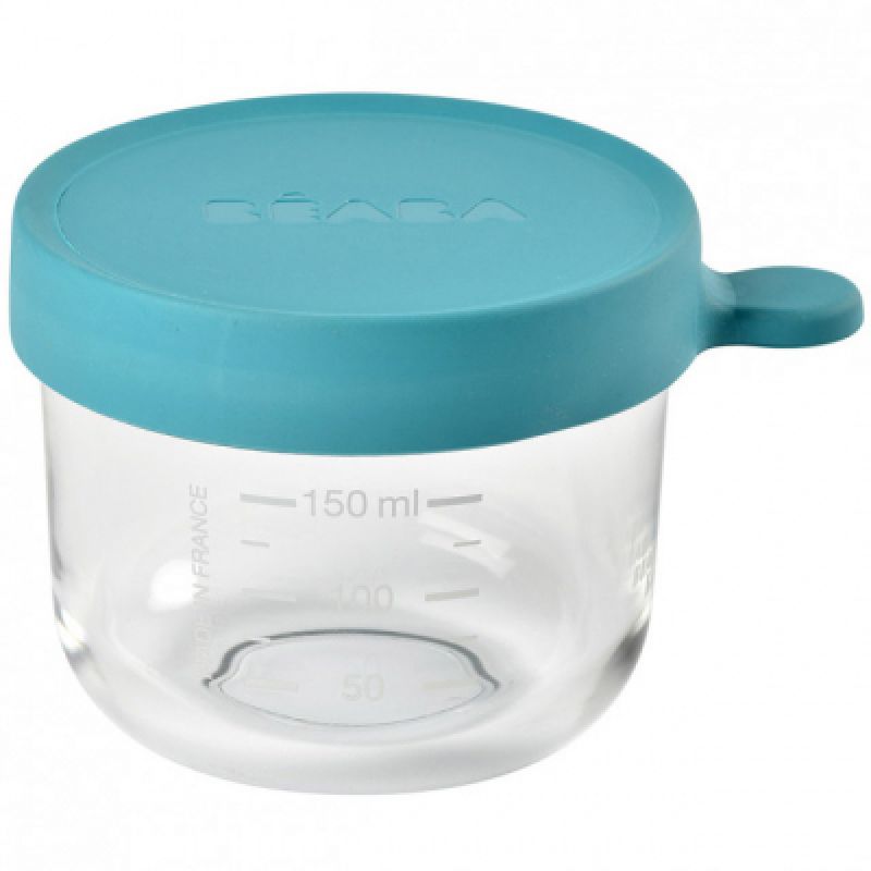Pot de conservation Portion verre bleu (150 ml) Béaba