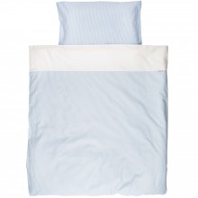 Housse de couette + taie d'oreiller bébé Blue Stripe (110 x 135 cm)  par Les Rêves d'Anaïs