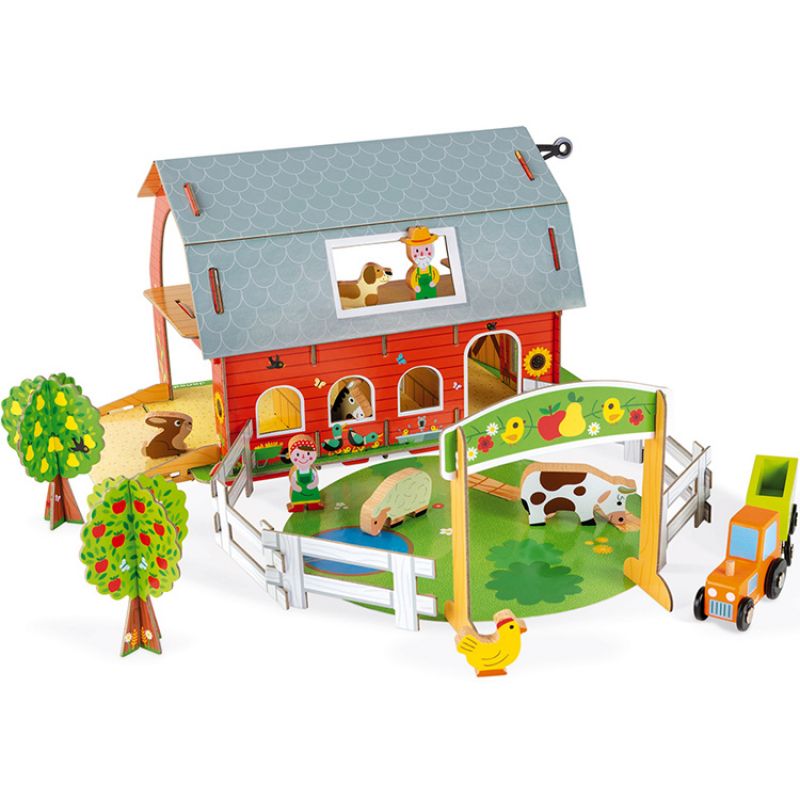 Set de figurines Ferme des animaux Story Janod