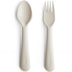 Cuillère et fourchette Ivory - Mushie
