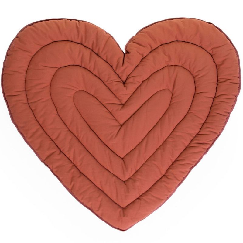 Tapis de jeu coeur terracotta (120 cm) Childhome