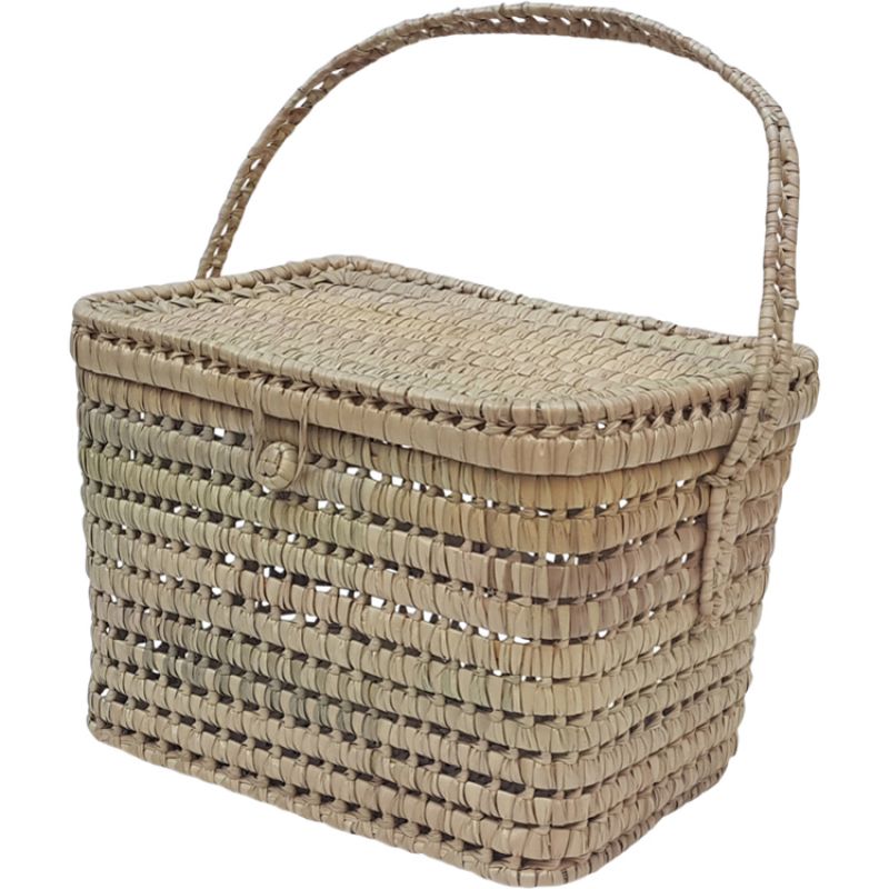 Panier de rangement en feuilles de palmier (38 x 28 cm) Kikadu