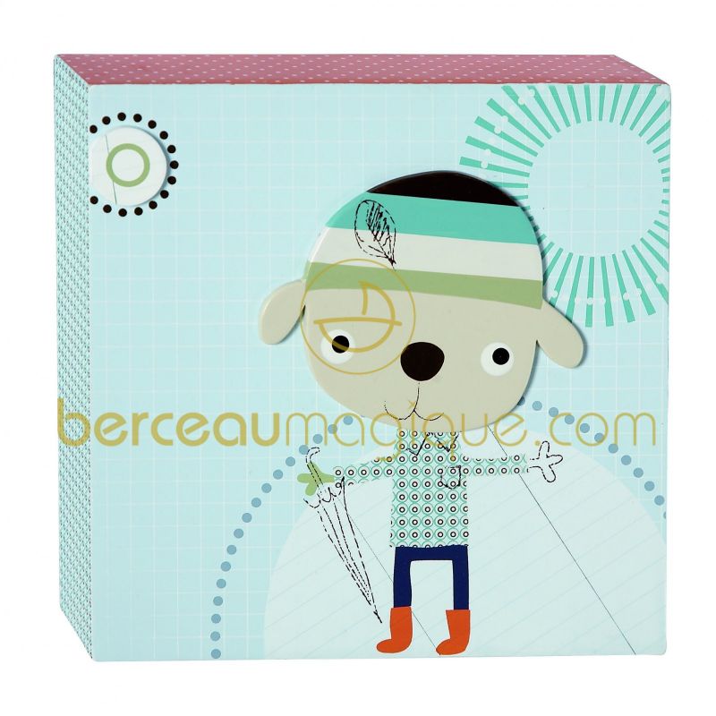 Cadre mural l'ourson Scrapbook bleu (20 x 20 cm) Mamas and Papas