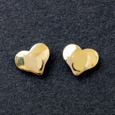 Boucles d'oreilles coeur (or jaune 750°)