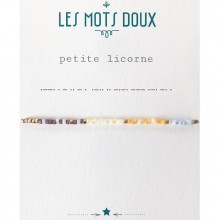 Bracelet message en morse Petite Licorne (perles en pâte de verre)  par Les Mots Doux