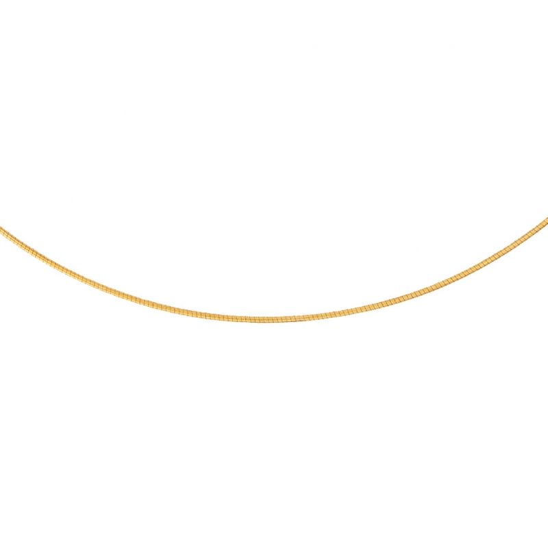 Chaîne maille oméga 42 cm (or jaune 750°) Berceau magique bijoux