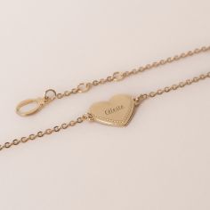 Bracelet médaille Simone (plaqué or jaune) - Mon Petit Poids