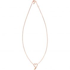 Collier Mon petit cœur (goldfilled rose 14 carats) - Padam Padam