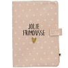 Protège carnet de santé Gaze Cœurs Beige (personnalisable) Atelier Wagram Produit 1