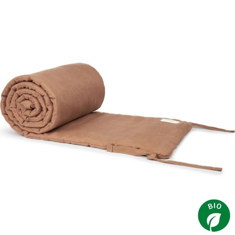 Tour de lit Lin français noisette (pour lits 60 x 120 et 70 x 140 cm) Nobodinoz