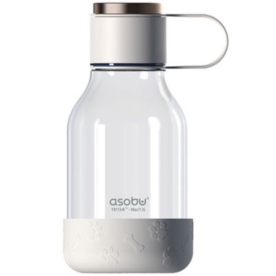 Gourde pour chien 2 en 1 Tritan Blanc (1 litre)
