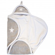 Couverture nomade étoile sable et blanc (naissance)  par Jollein