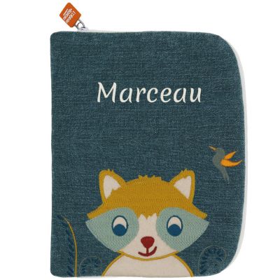 Protège carnet de santé Tchikis 3 Raton Laveur (personnalisable) L'oiseau bateau