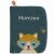 Variation Bleu, jaune, beige du produit Protège carnet de santé Tchikis 3 Raton Laveur (personnalisable) de la marque L'oiseau bateau