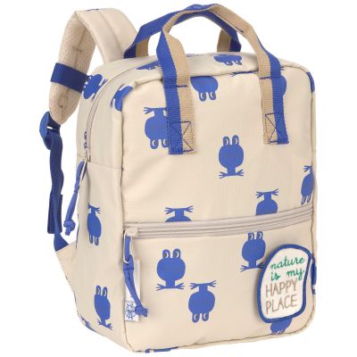 Mini Sac à dos bébé carré Happy Trails Grenouille (20,5x27 cm)