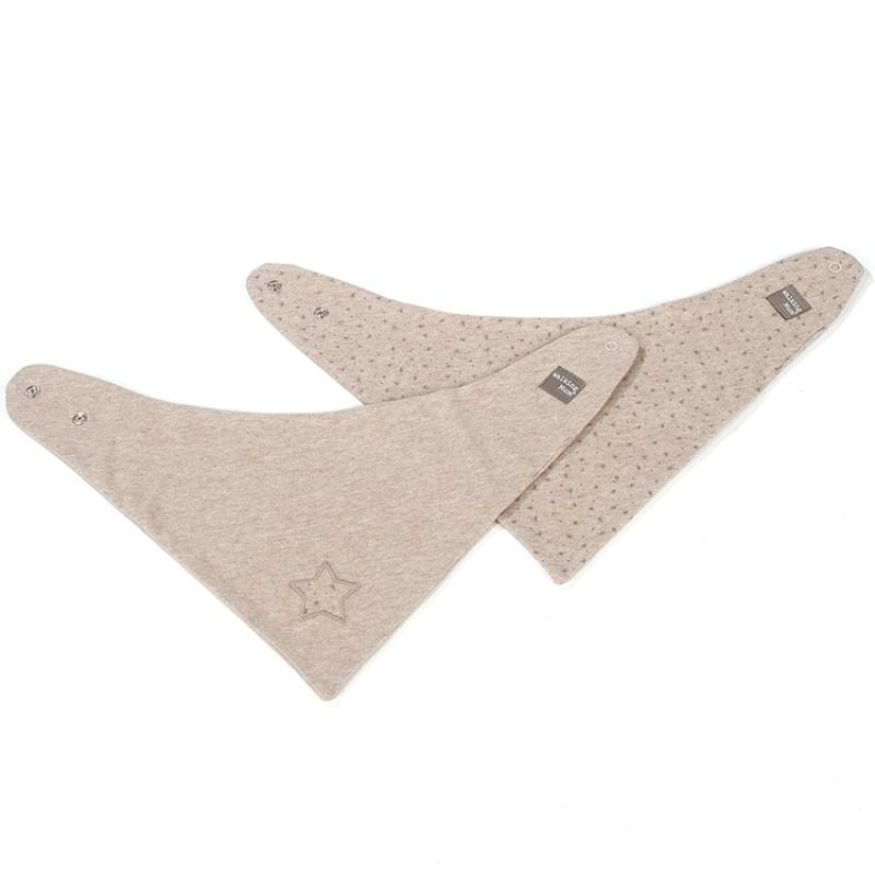 Lot de 2 bavoirs bandanas Nordic Baby beige Walking Mum