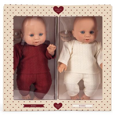 Lot de 2 poupons Bobo et Bobbie