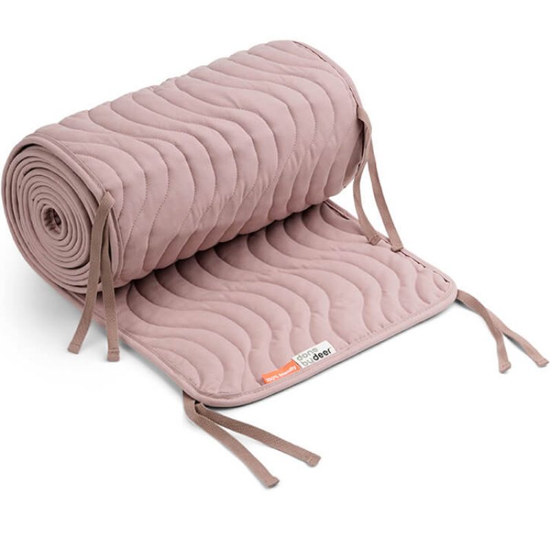 Tour de lit matelassé Waves Rose (pour lit 60 x 120 cm) Done by Deer