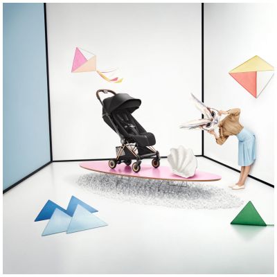COŸA Style 2026 Poussette ultra-compacte et Châssis Matt Black Off White
